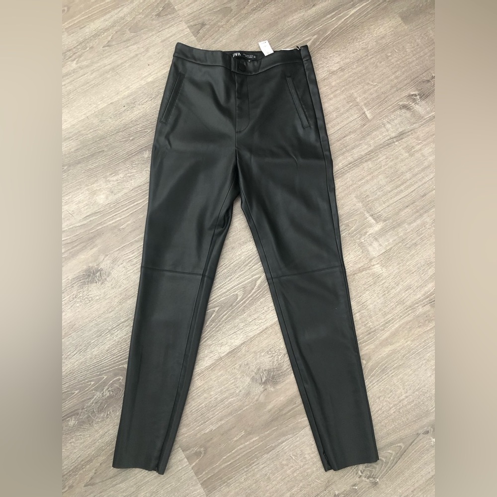 NWT Zara | High Rise Faux Leather Legging